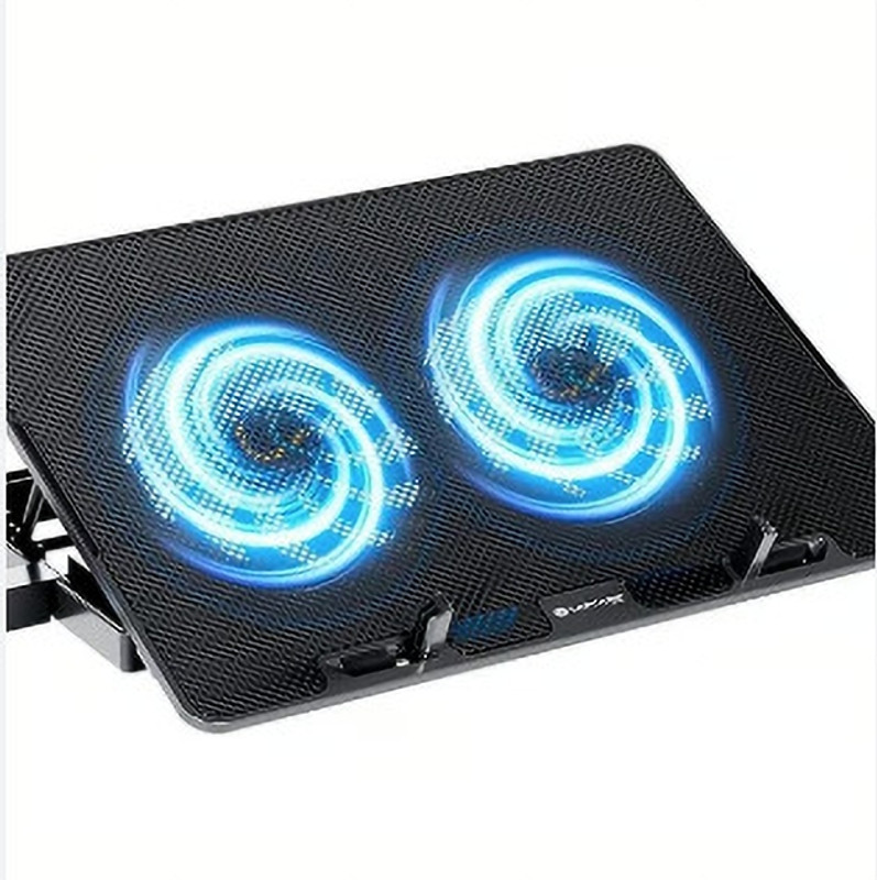 LAPCARE Chillmate - Cooling Pad, 2 USB Port, Dual Fan, upto 15.6" Laptop 2 Fan Ergonomic Cooling Pad with Adjustable Height(Black)