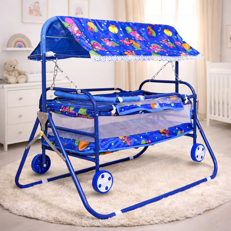 Avani MetroBuzz Baby Cradle Jhula Palna Dolna Swing For New Born Baby(Blue)