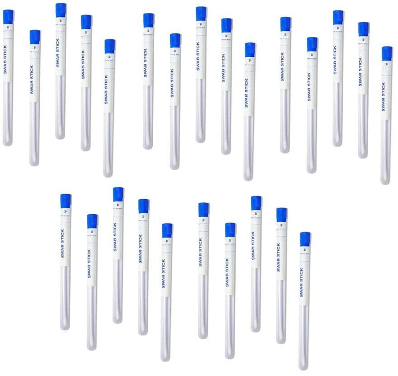 Dr.Manya Sterile Nylon Swab Sticks with Tube 25Pcs for Medical Lab & Personal Use(25 Units)