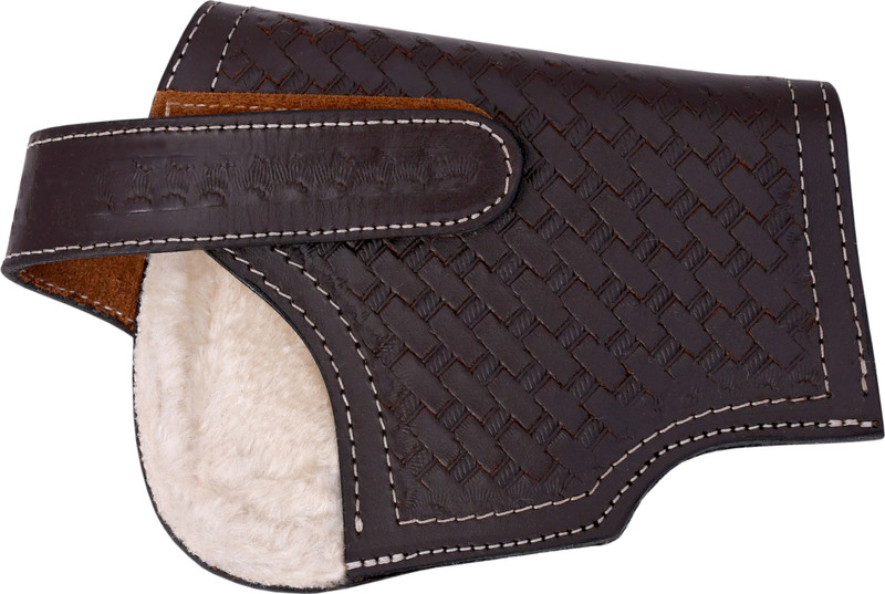 SHAH Unisex Tueling Leather Victor .22 Cal Universal Size Cover Racquet Carry Case/Cover Free Size(Beige)