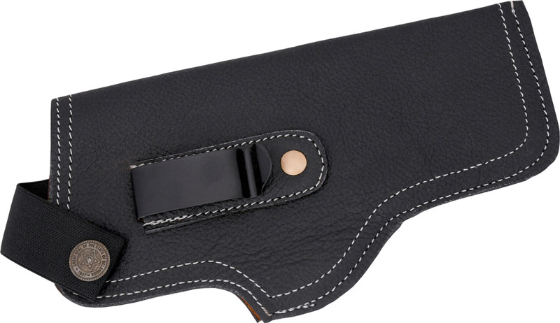 SHAH Unisex Leather Inside Pistol cover .45 Bore Pistol/Gun Cover Free Size(Black)