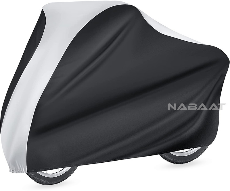 Nabaat Universal Bicycle Cover for 2 or 3 Cycles Waterproof Outdoor Protection (Black) Bicycle Cover Free Size(Black)