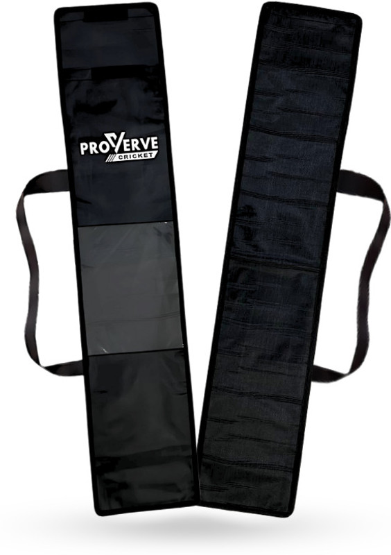 sportedge Premium Cricket Bat Cover | Durable Tetron Material Heavy Duty Shoulder Strap Bat Cover Free Size(Black)
