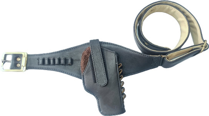 SandhuGunHouse .45 Bore Pistol Leather™ Belt Cover 1911 Holster Pistol/Gun Cover Free Size(Black)
