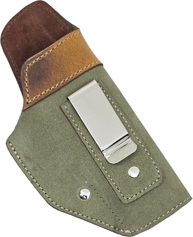 GunAlly uede Leather 1911 Model Pistol Comfortable Concealed Carry IWB Gun Holster Pistol/Gun Cover Free Size(Green)