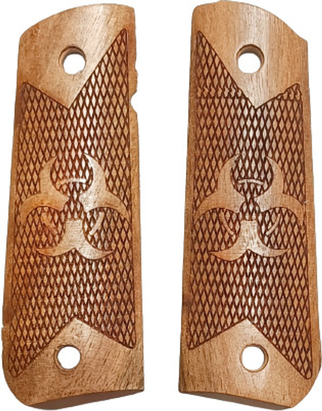 SandhuGunHouse Wood Grip For 45 Bore MSD Guardian, Commander, Colt 1911, Springfield 1911 Pistol/Gun Cover Free Size(Brown)