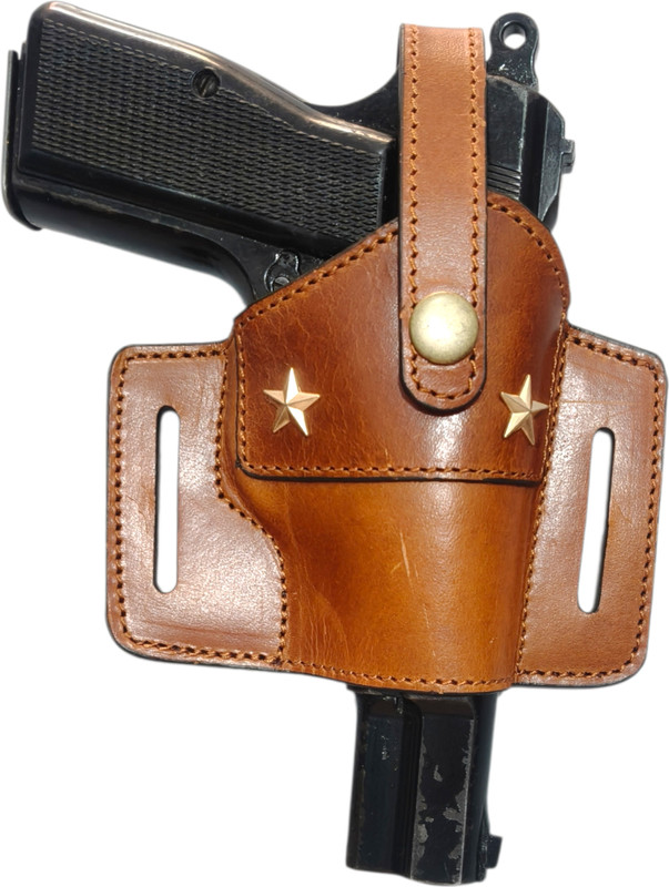 SandhuGunHouse Leather Holster For 9MM, 30TT Model & 45 Bore Pistol All Model Racquet Carry Case/Cover Free Size(Brown)