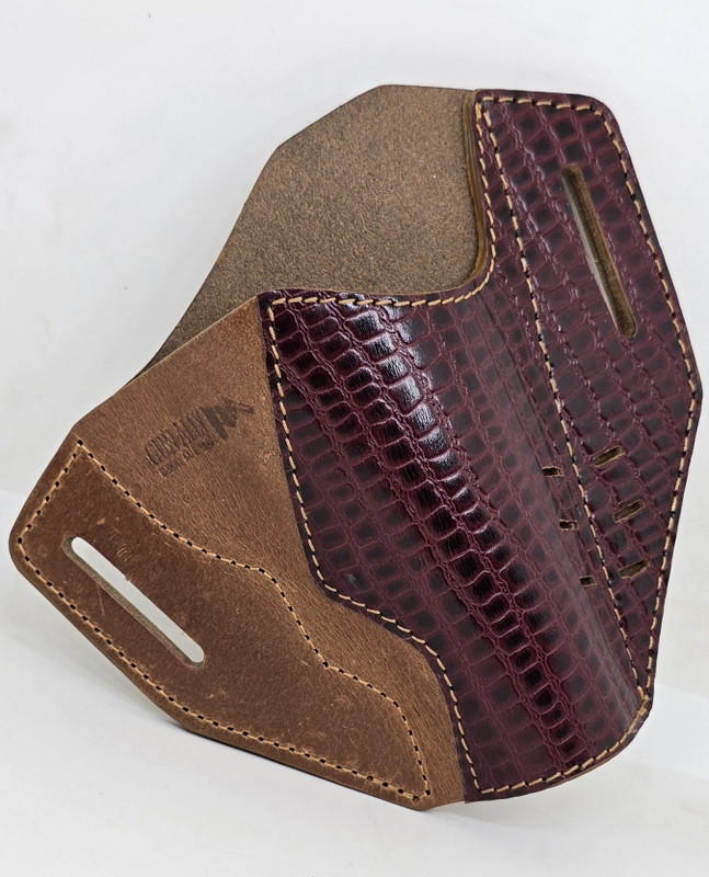 GunAlly Leather Outside the Waistband .32 Revolver IOF Revolver Webley Holster Bag Cover S(Brown)