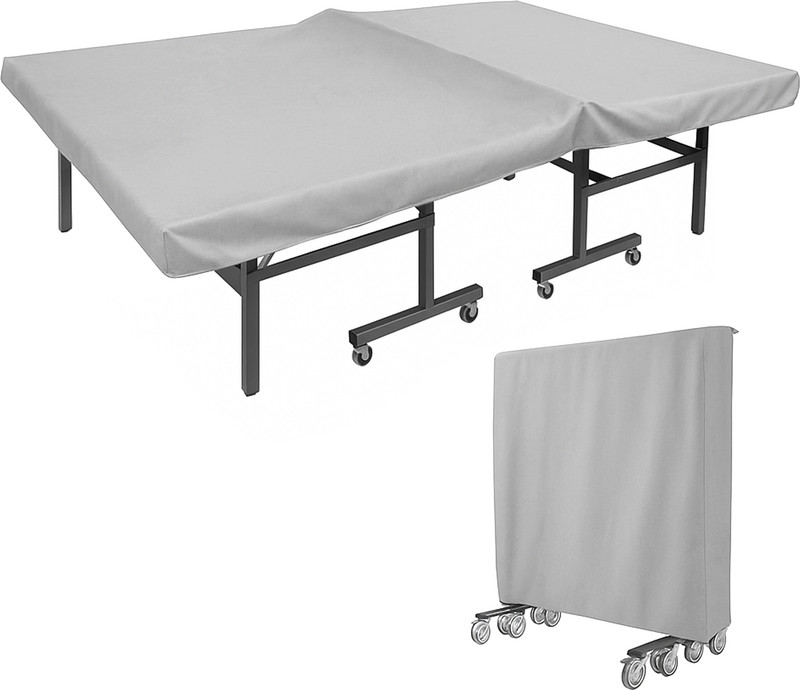 Encasify Table tennis Table Cover Free Size(Silver)