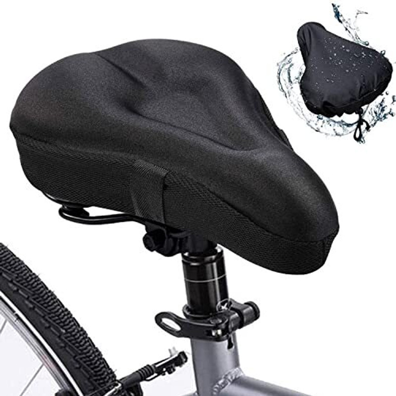 Siano Cycle seat Cover - with Gel Bicycle Silicone Saddle Cover Free Size(Black)