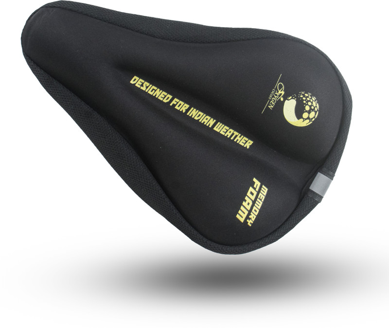 OXYGEN Cycle Seat Cover – Memory Foam 11x7.1 Inch Breathable, Anti-Slip Cycle Seat Pad Bicycle Seat Cover Free Size(Black)