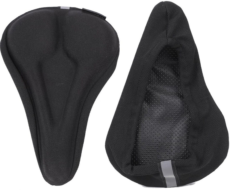 Wavva 100% GEL Bicycle Saddle Seat & Cycling Cushion Pad Bicycle Seat Cover Saddle Cover Free Size(Black)
