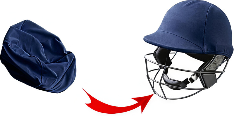 Sky print sports Indian blue Helmet skin for cricket | helmet cover Helmet Cover Free Size(Blue)
