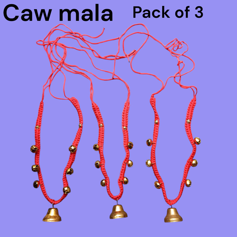 rkp Pack of 3 caw mala decoration traditional caw bell Mountable Cowbell(Nylon, Iron, Cotton, Brass)