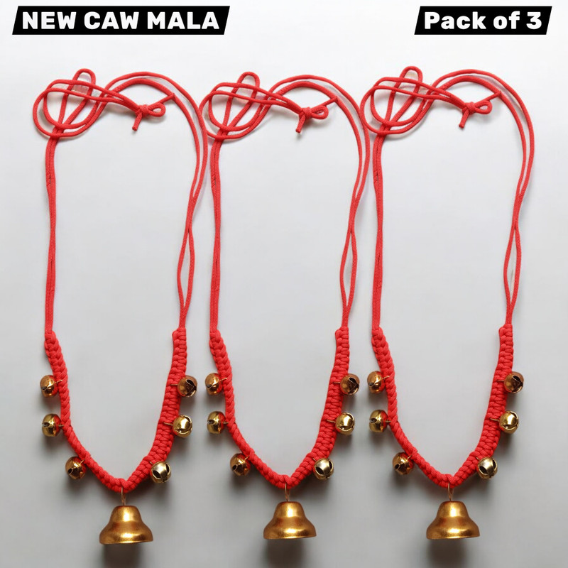 rkp Pack of 3 colorful caw mala decoration Mountable Cowbell(Nylon, Iron)