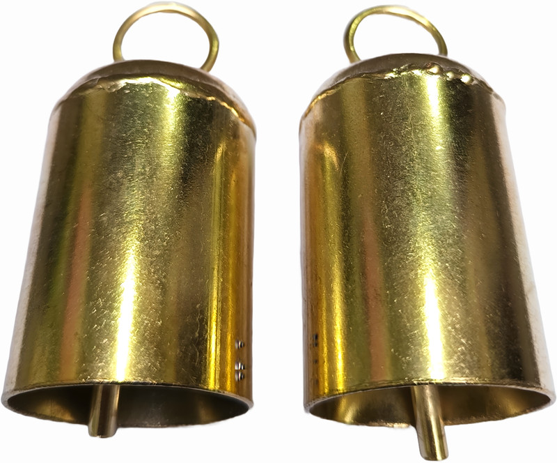 MsKESHAV PACK OF 2 COW BELLS FROM STRONG IRON FOR COW AND BUFFALO Handheld Cowbell(Cast Iron)
