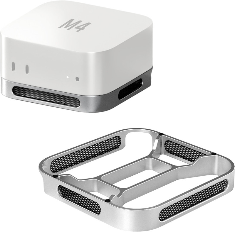 SUPVOX Aluminum Stand for Mac Mini M4 CPU Holder(Aluminum)