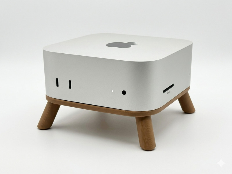 Tofa Bazaar Mac Mini M4 Stand – Minimal Desk Riser CPU Holder(Plastic)