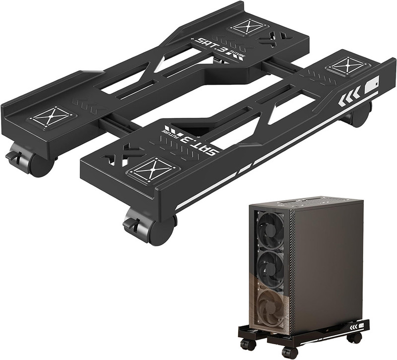 Ofifo Adjustable Computer Tower Stand CPU Holder(Plastic)