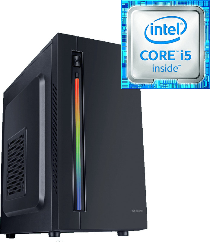 Grand Cell Intel® Core™ i5-2400 [6MB Cache, Up to 3.40 GHz] | Fingers RGB-Flow C2 [AWH] Gaming CPU - Core™ i5-2400 Processor (8 GB RAM/Intel® Ultra HD 2000 Graphics/1 TB Hard Disk/256 GB SSD Capacity/Windows 11 Pro/1 GB Graphics Memory) Gaming Tower with MS Office