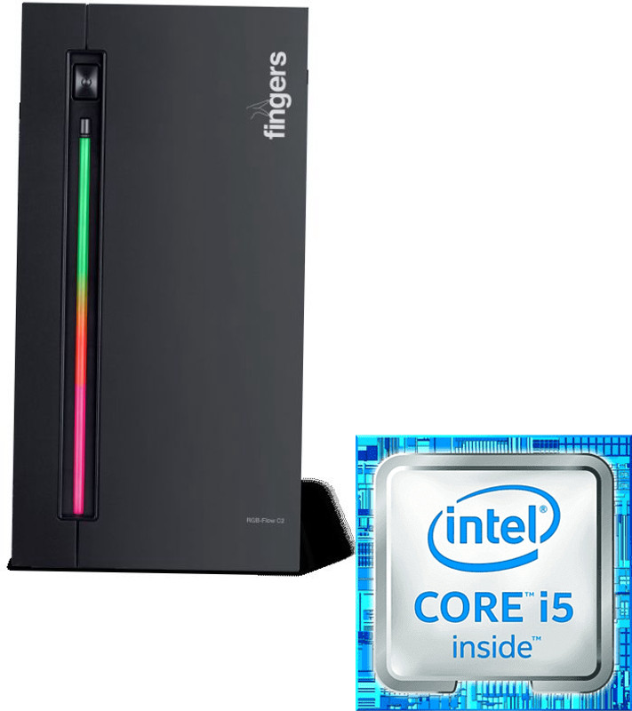 shopadda Intel Core i5-2400 Processor | Fingers RGB-Flow C2 [HGN] Gaming PC - Intel® Core™ i5-2400 [4 Cores, 4 Threads] (8 GB RAM/Intel® HD 2000 Graphics/1 TB Hard Disk/256 GB SSD Capacity/Windows 11 Pro/1 GB Graphics Memory) Mini Gaming Tower with MS Office