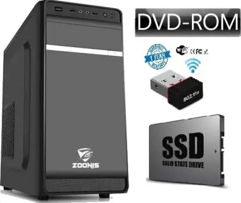 TECH- Assemblers MA-10 i5-2400 with Dvd Rom i5-2400 (2nd Generation) with Dvd Rom (8 GB RAM/2 GB Graphics Memory Integrated Graphics/500 GB Hard Disk/120 GB SSD Capacity/Windows 10 Pro (64-bit)/2GB integrated (Onboard) GB Graphics Memory) Full Tower