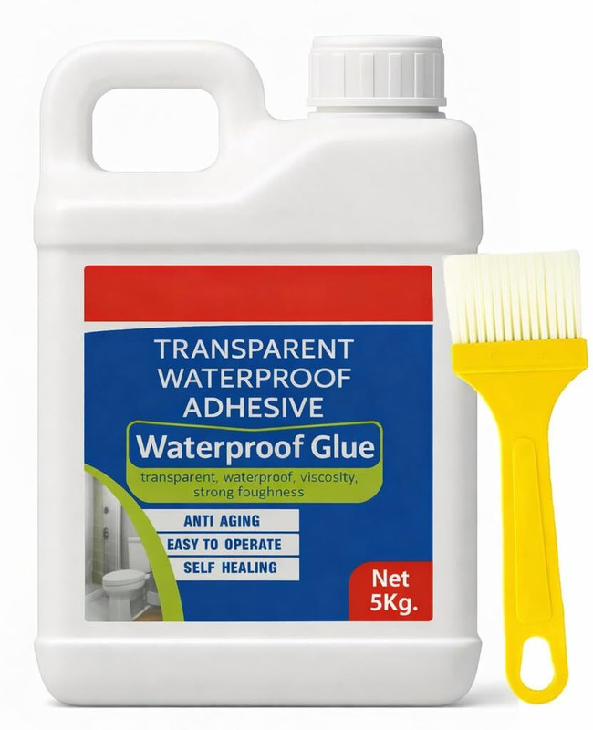 VLLINFFRA Transparent Waterproof Adhesive Glue for Roof Leakage 5KG Glue(5000 ml)
