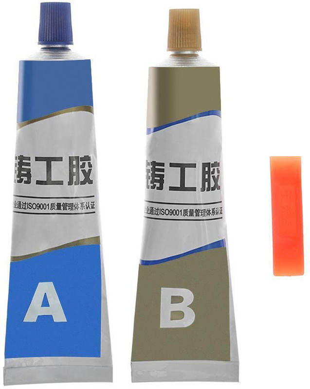 RBGIIT A+B Metal Repairing Adhesive Super Glue Iron Steel Auto Radiator Adhesive K2 Glue(50 ml)