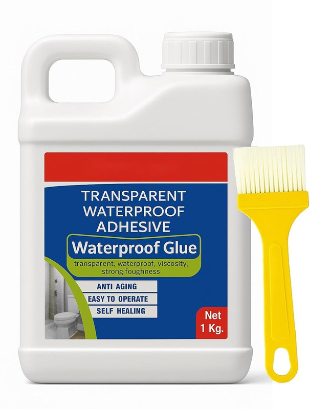 Thekb Transparent Waterproofing Glue with Brush for Roof Leakage Glue(1000 ml)