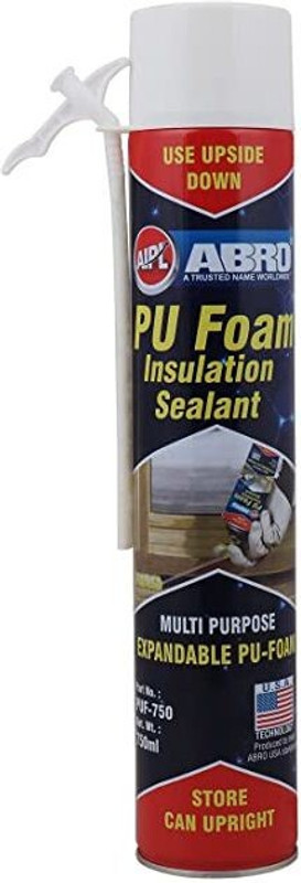ABRO PUF-750 Multipurpose Expandable PU Foam Insulation Sealant Spray Crack Filler(750 ml)