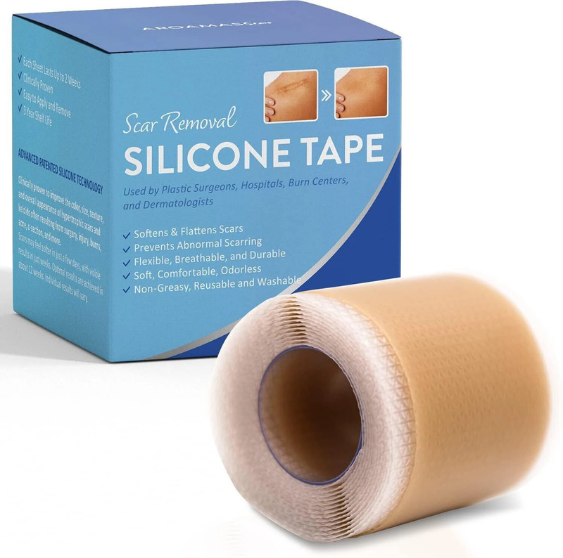 ANAYSHA IMPEX Scar Sheets Removal Silicone Tape Softening and Flattening Reusable & Washable Crepe Bandage