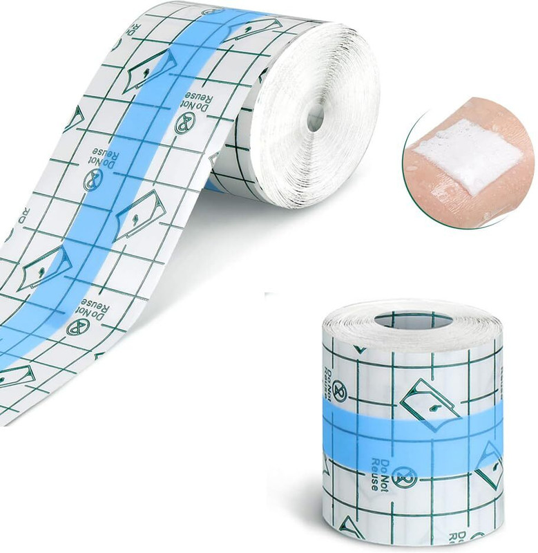 MBVTREADS Freely Cut Transparent Stretch Adhesive Bandage Dressing PU Film Wound Crepe Bandage(5 cm)