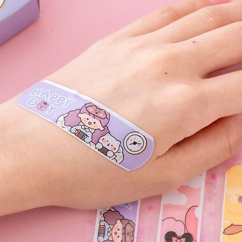 JANNAT IMPEX Cartoon printed mini bandage | Cute Cartoon Band Aid | Kids Bandages (20 pics) Crepe Bandage