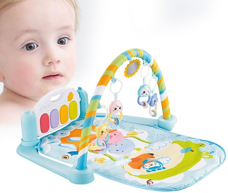 Shyam Techno 5 in 1 Baby Gym and Fitness Rack Toy for Babies Infant Newborn Baby Boy Girl(Multicolor, Blue)