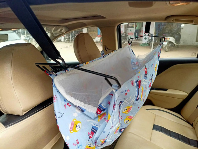ABBU Car Cradle Hammock for 0 to 2 Year Baby | Portable with Adjustable Belt(Black)