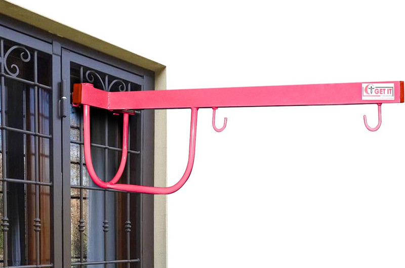 Get IT Pink Window Cradle Premium Strong Metal and 100 % Baby Safety Stand Alone(Pink)
