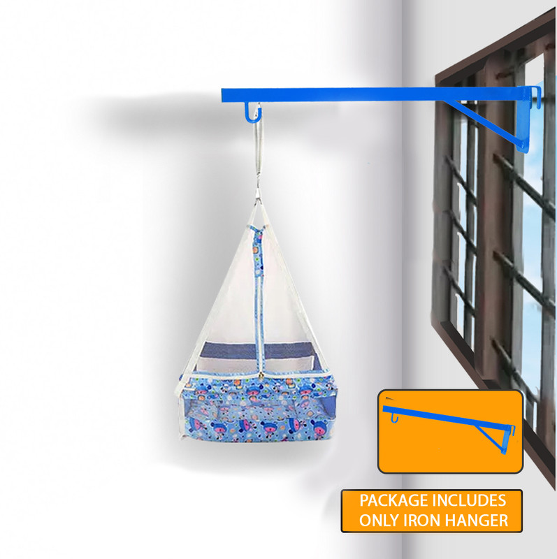 PAXMER PAXMER window cradle hanger new born iron thottil baby cot/jhula(Blue)