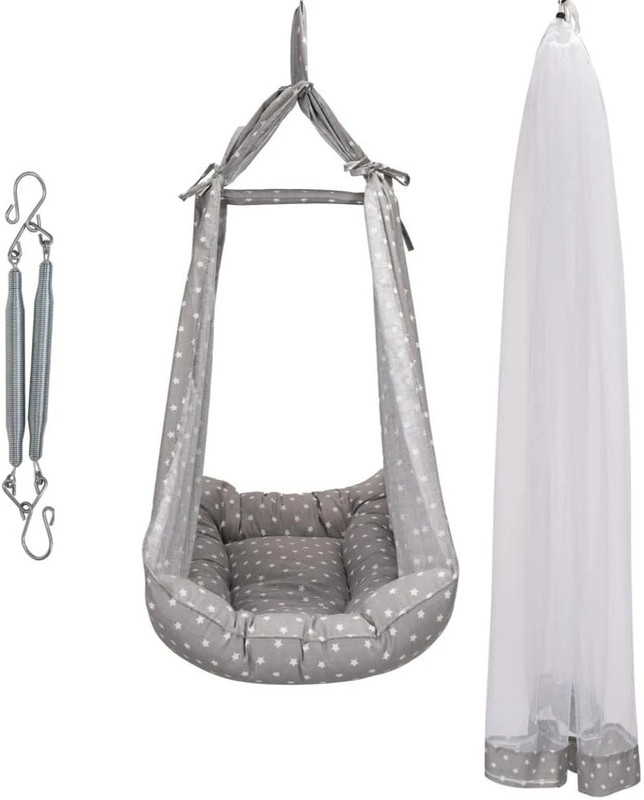 Kian Baby Classic Net Swing Cradle with Spring(Grey)