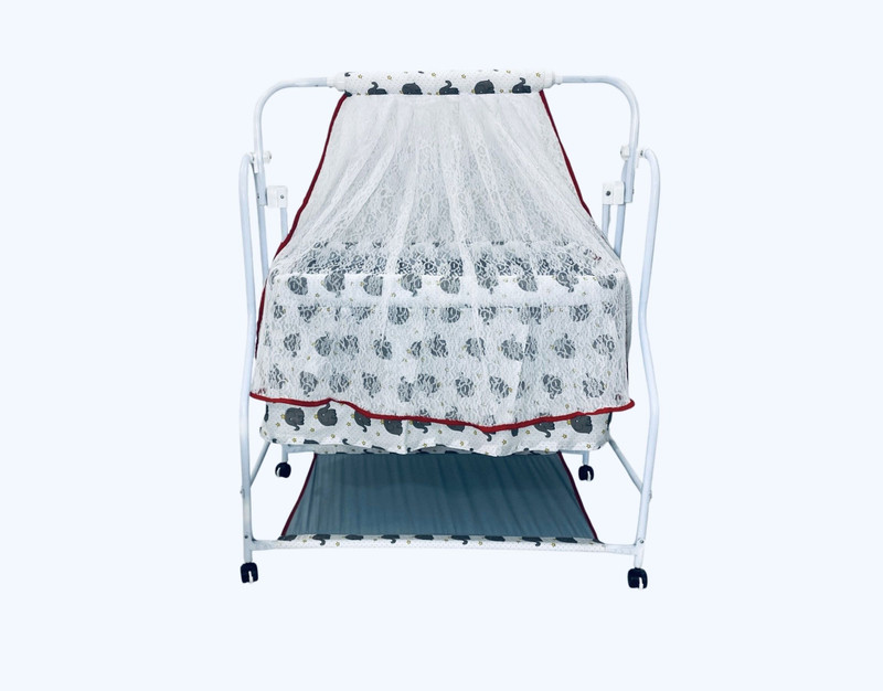 MS BABY Superior Comfort Baby Swing Cradle with Safety Lock(Grey)
