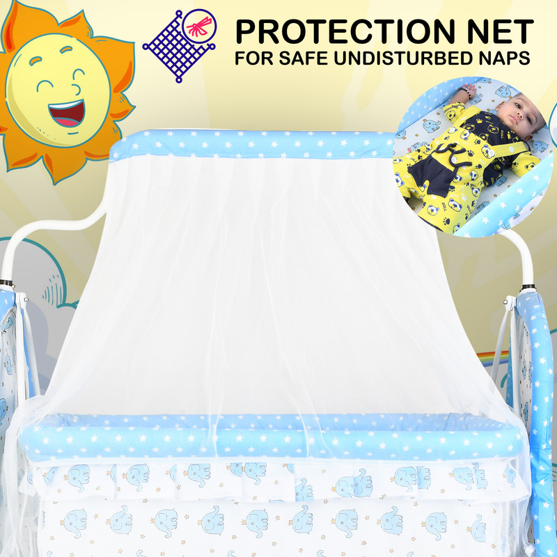 Dugri NEW BORN BABY SWING CRADLE 1,2,3, YEARS(Blue)