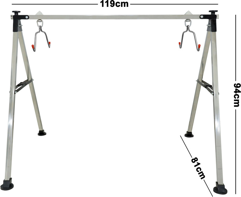 Aamivi CR104 fordable Baby Cradle with Heavy Duty Steel Rod, Rubber pad Ghodiyu(Silver)
