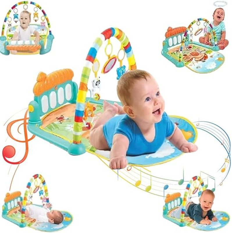 VAALYATOYS Play Gym for Babies Musical Piano Keyboard Activity Play Mat(Multicolor)