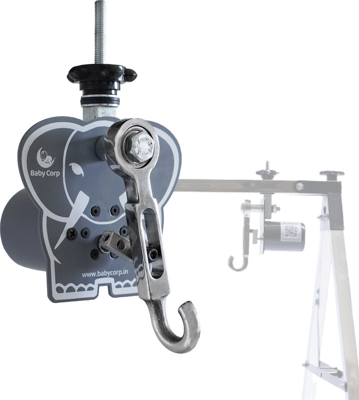 Baby Corp Automatic Baby Cradle Motor | Steel Cradle Swing Motor Kit | Cradle not Included(Grey)