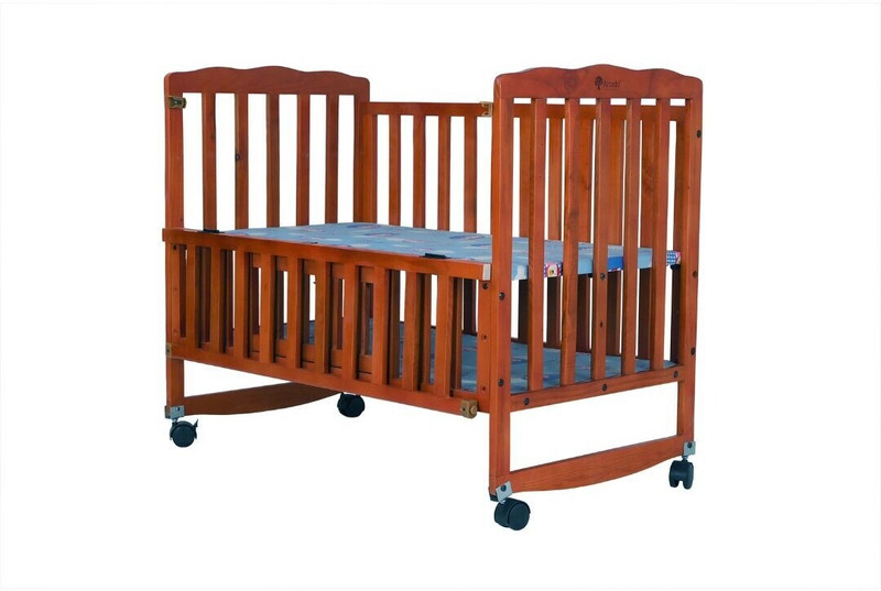 arcedokids Crest Multifunctional Baby Cot | Attachable to Parents Bed (Cherry)(Orange)