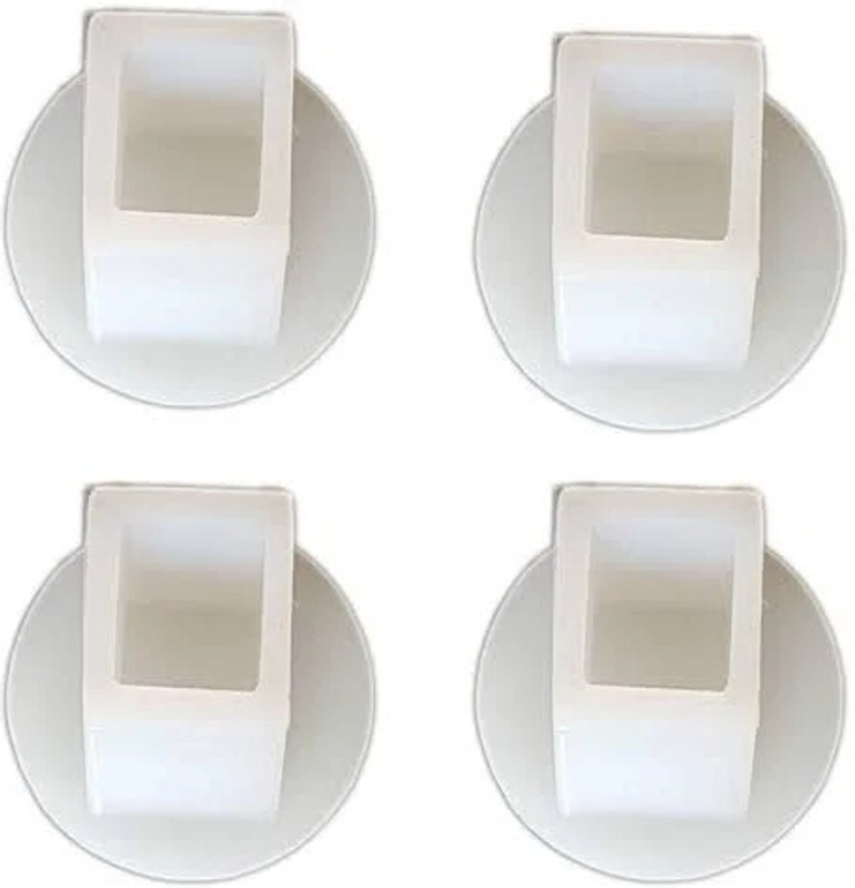 Shivsham's kitchenware silicone sqare rubber pad for 1 inch sqare pipe(White)