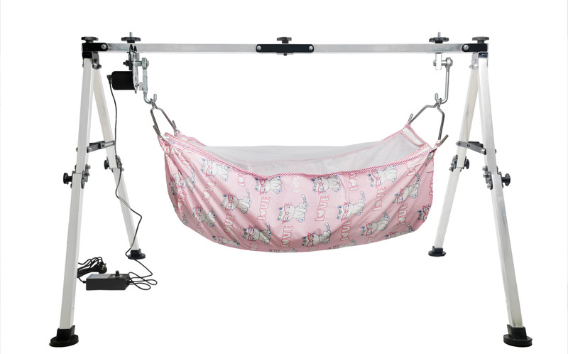 My Cradlle Automatic Electric Cradle for Baby | NRI Stainless Steel + Swing Control(Black)