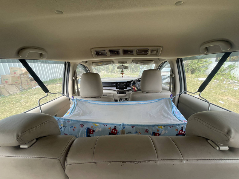 FEWOFMANY Car Hangers Hammock for 0 to 3 year baby | Portable with Adjustable Belt,(Multicolor)