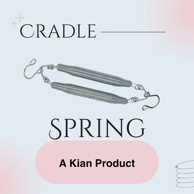Kian Baby Cradle Spring for Hanging Bed(Silver)
