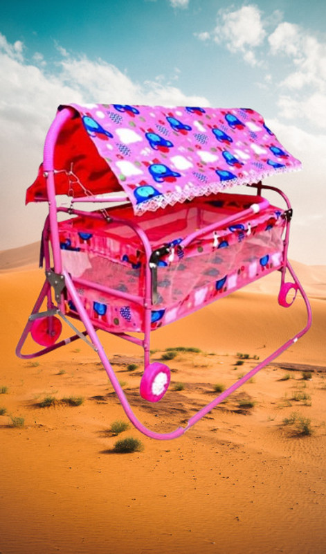 NIRJALA STEEL COMPANY BABY CRADLE__PINK_0009(Pink)