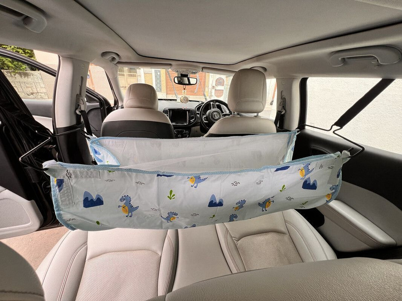 MYSACART Car Cradle Hammock For 0 To 3 Year Baby Comfortable For Travel(Multicolor)